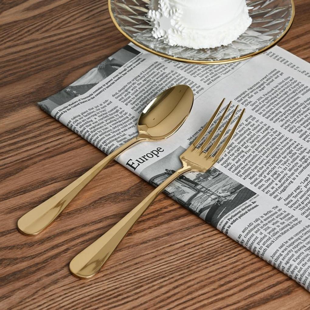 Michael Glossy Titanium Cutlery Dessert Spoon