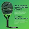 Padel Racket Carbon Fiber Professional Training Single Paddle Men Women