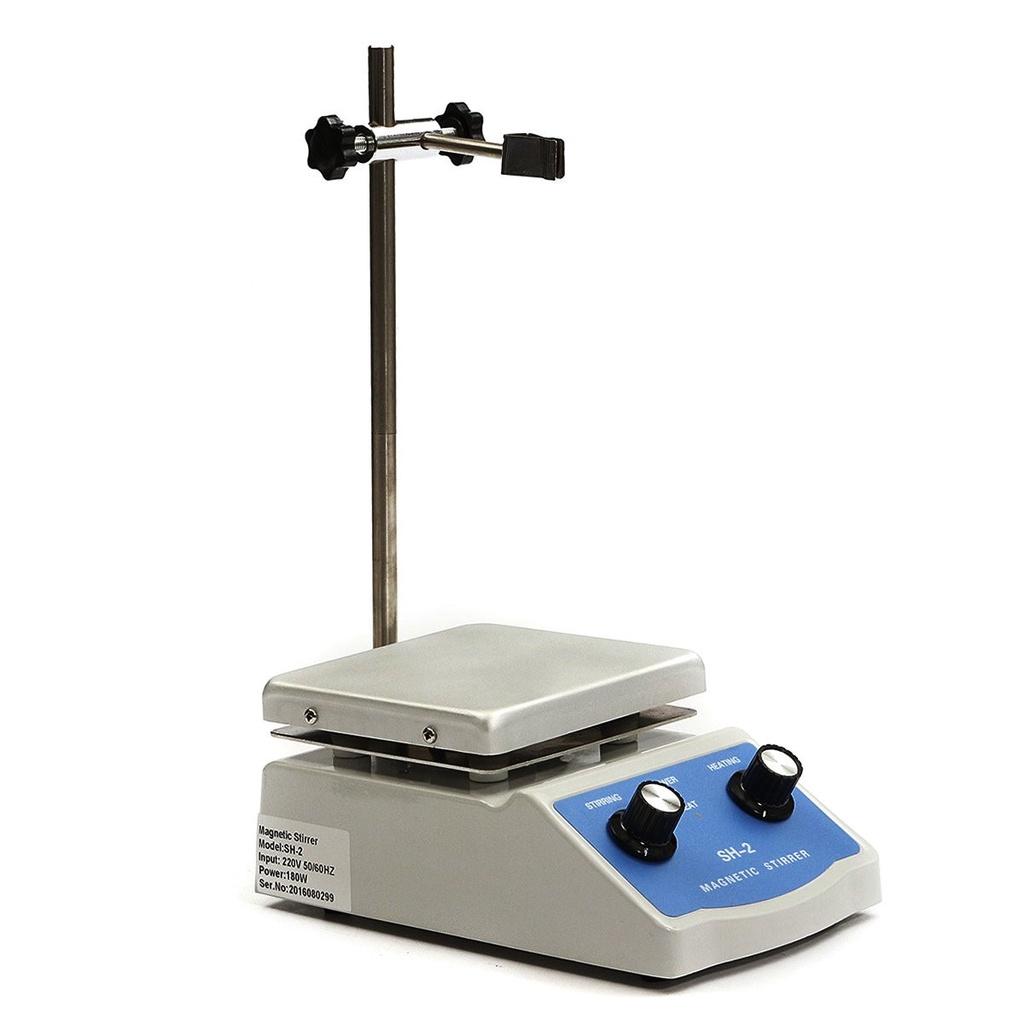 220V SH-2/50Hz Dual Control Machine Stir +1 inch Stir Bar C3 Magnetic Blender Hot Plate Stirrer