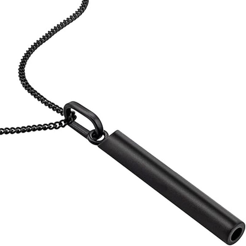 Colar Pingente Aço Inoxidável Ajuste Silencioso Acessórios Tridimensionais Aço Titânio