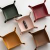 Square Pu Leather Storage Box, Nordic Style Desktop Storage Tray