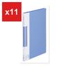 Clear File Folder Color Base Side-Load 40-Pocket A4 Portrait Blue 137C-B