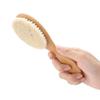Wooden Handle Hair Cleaning Brush Soft Hair Styling Brush Scalp Grooming Beard Brush Home Use