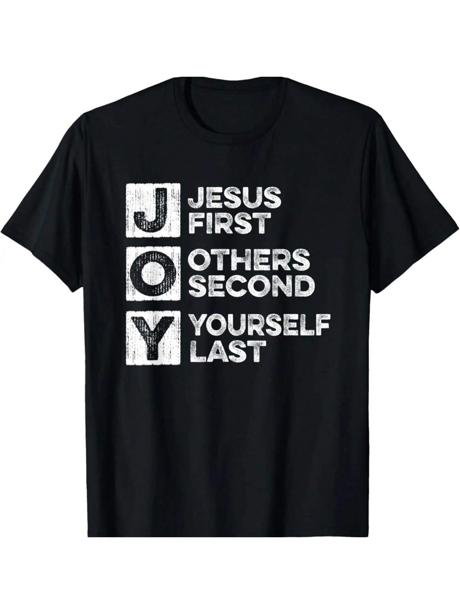 Joy - Jesus First Others Second Yourself Last Fun Christian T-Shirt S разноцветный