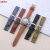 Calfskin Genuine Leather Watchbands Handmade Stitching Cowhide Watch Band for Seiko 20mm 22mm Vintage Brown Smartwatch Strap