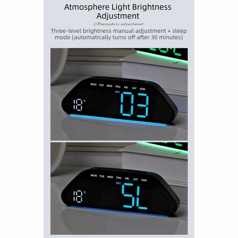 Temperature Display LED Alarm Clock Large Screen Electronic Clock Desk Clock  Living Room