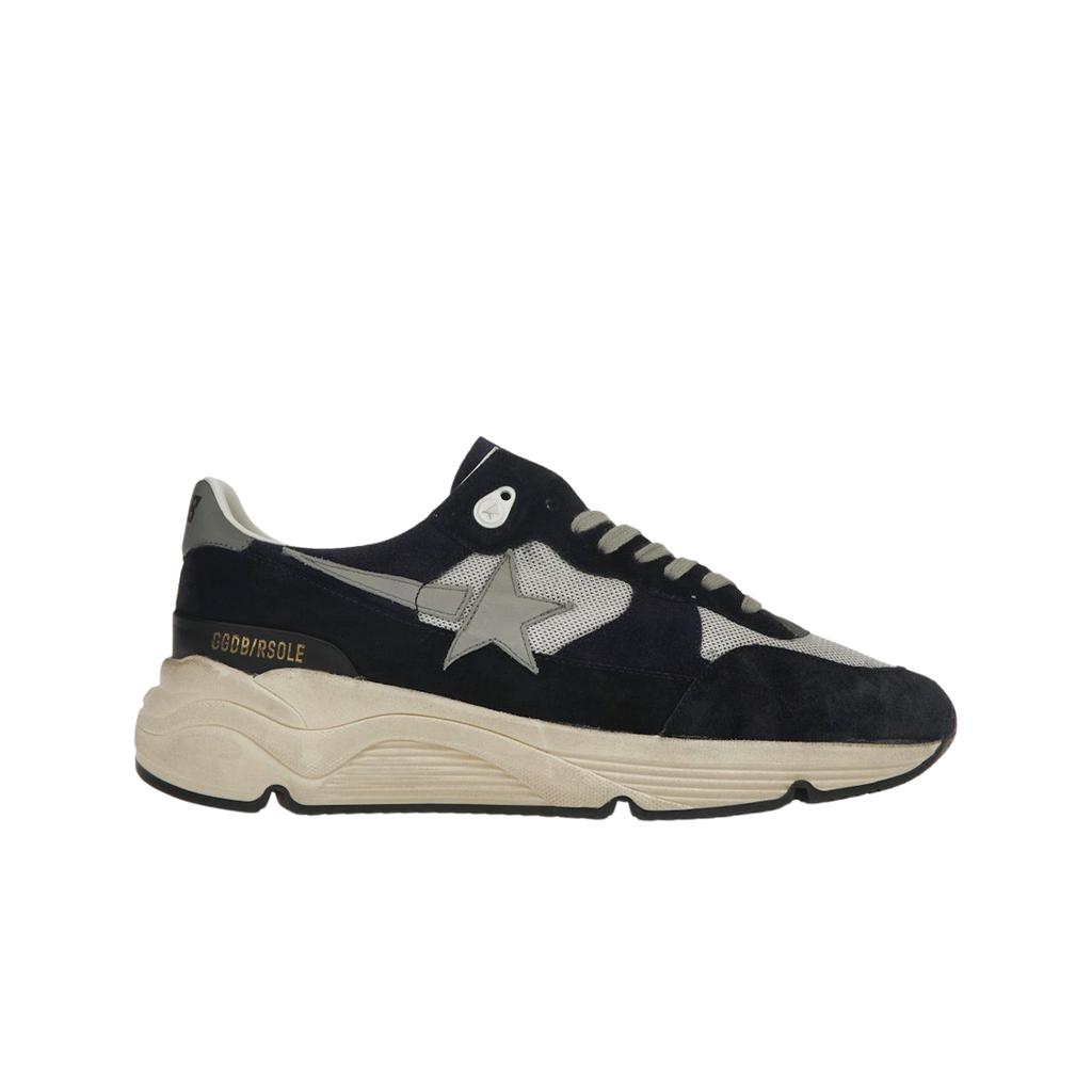 Golden Goose Running Sole Silver Blue Grey
