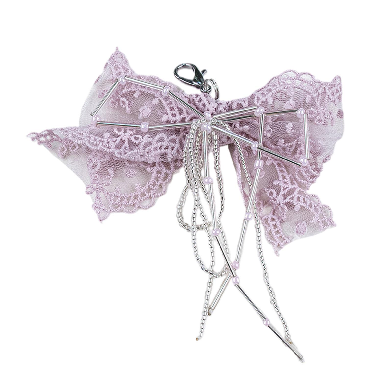 

Женские аксессуары для обуви Ручной работы Кружево и бусины Узел-бабочка Украшения для обуви Аксессуары для ключей ручной работы розовый