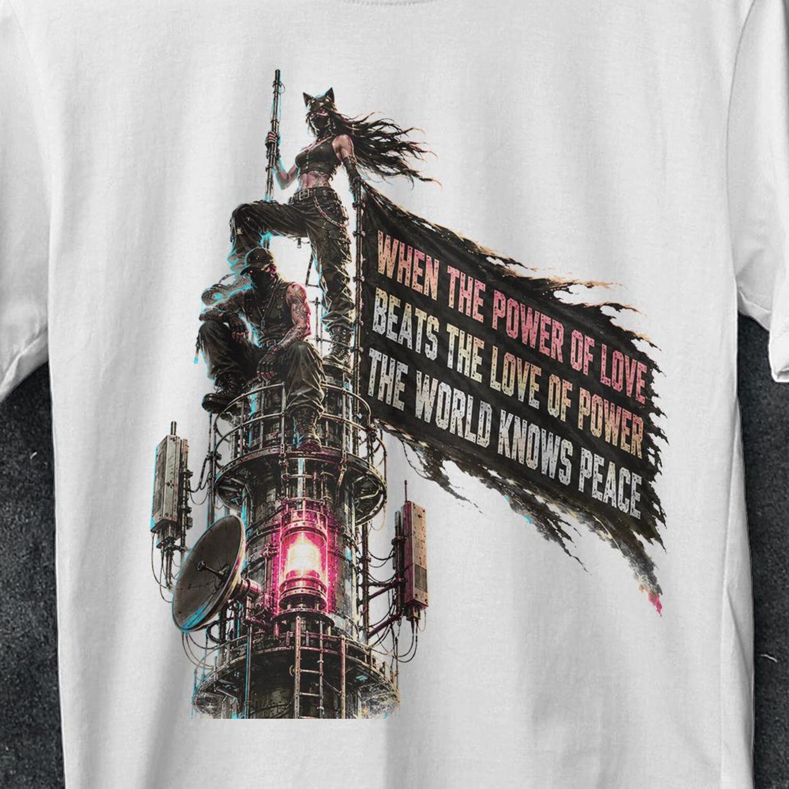 Power Of Love Peace Empire State Building Inspired Tee, Empire State Building Shirt, love t shirt, Nikolau, Angela Nikolau, Ivan Beerkus XL