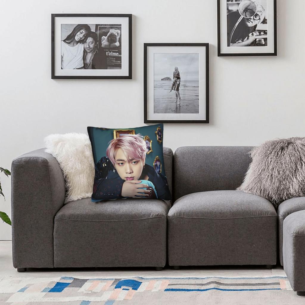 Pillow Case Korean Kpop Style Jinjinjin Cool Boy Soft Pillow Cover For Living Room Chair Kawaii Pillowcases