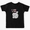 I LOVE K-POP Cute Cat Design Kids T-Shirt