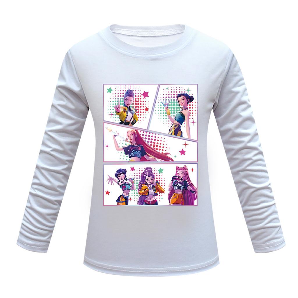 

Детская футболка с длинным рукавом с принтом аниме, мультяшная, K-POP, Руми, Зои, Мира, повседневная 170cm