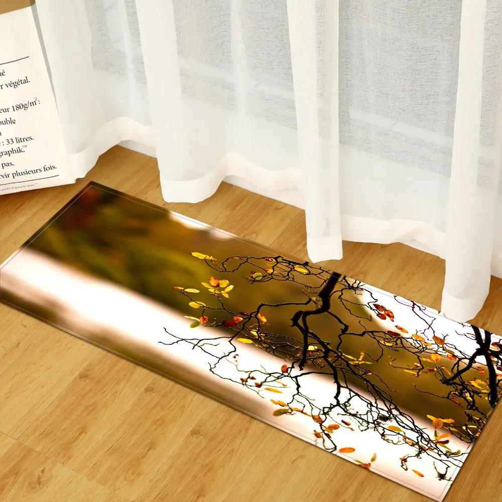 

Kitchen Carpet Home Bedroom Entrance Doormat Hallway Balcony Floor Mat Landscape Pattern Bathroom Non-Slip Water Absorption Rug 40x60cm 16x24 inch