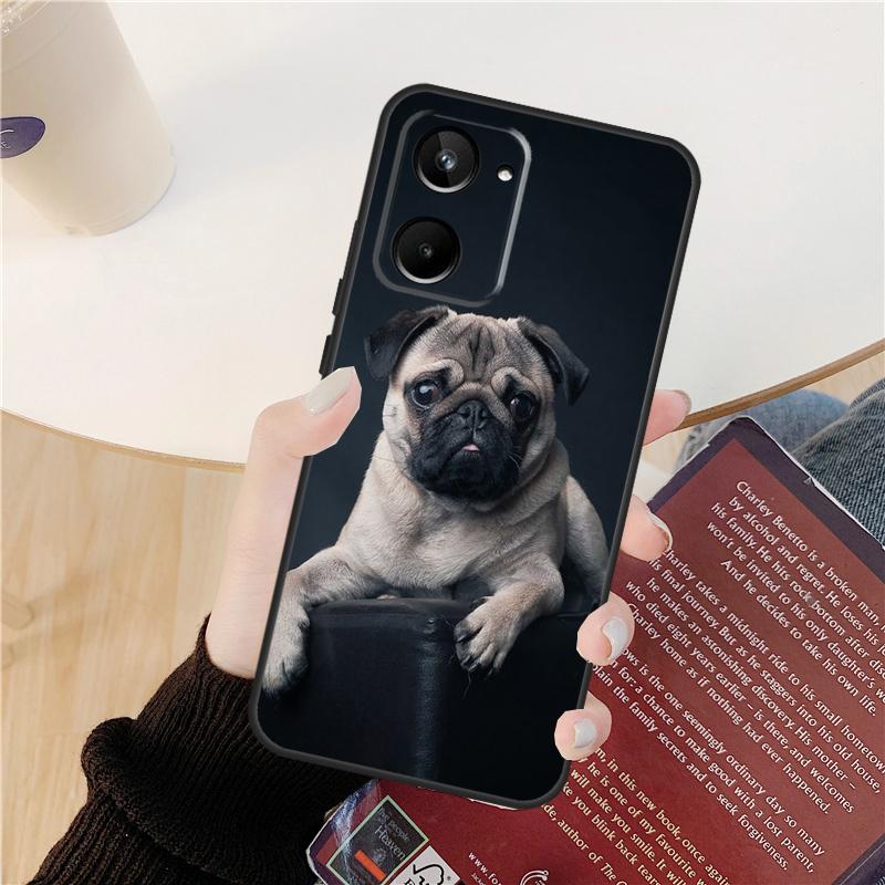 Pug Dog French Bulldog Case For Realme GT Neo 5 3 2 3T 8 9 10 Pro Plus C33 C35 C31 C30 C11 C15 C25 C21Y C55 Cover