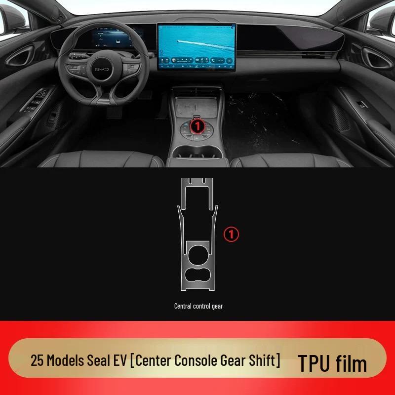 Transparent Interior Film for BYD Seal EVI Console Screens - Fits 25 Models