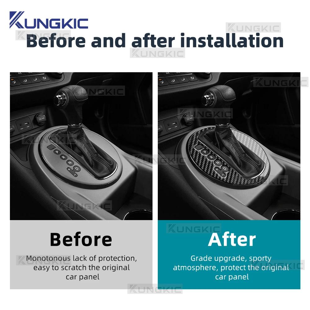 Automatic Gear Shift Panel Frame Sticker For Kia Sportage SL 2011 2012 2013 2014 2015 2016 Soft Carbon Fiber Interior Accessory