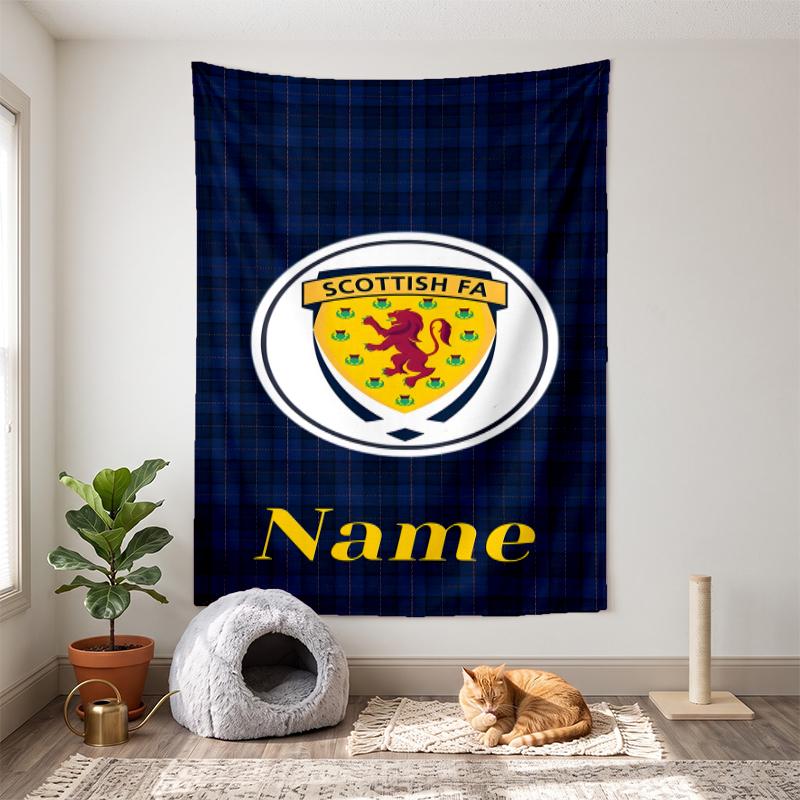 Scotland FC (1) Customizable name decorative wall tapestry ideal choice for wall decor in bedrooms living rooms dorms and home