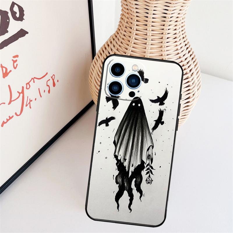 Geister Halloween Handyhülle Für iPhone 16 Pro Max 14 13 12 11 15 17 Pro Max mini 15 16 Plus 16e Rückseite