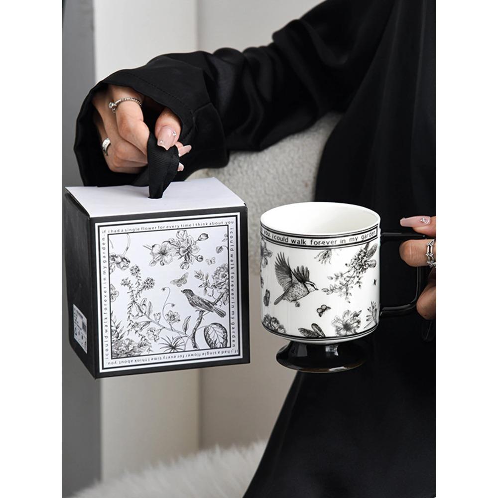

Pinellia retro ceramic coffee cup 200-400ml чорний