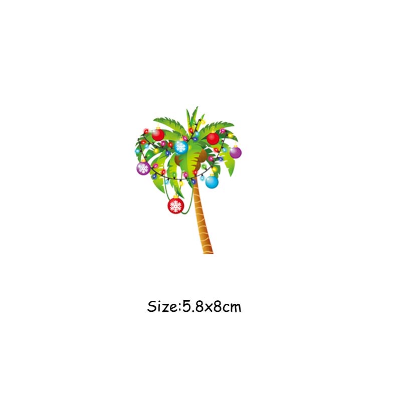 Holiday Palm Tree Patches For Clothing Heat Transfer Washable T-Shirt Jeans Decoration Diy New Fashion Stickers On Motorcycle