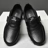 High Quality Casual Leather Outdoor Antiskid Loafers Breathable Flat Designer Handmade Soft Bottom Walking Shoes Plus Size 38-47