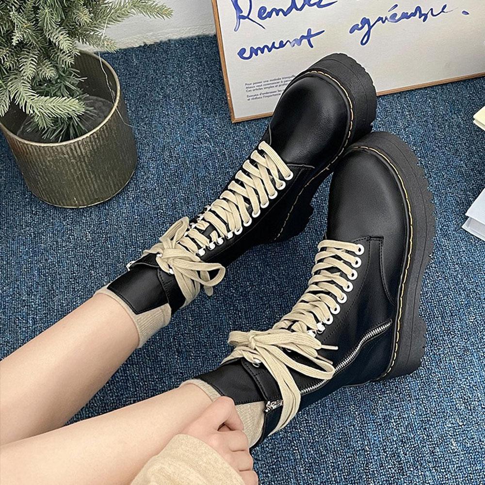 Fashion 2025 Winter Cowboy Boots for Women Fashion Belt Buckle Bandage Long Boots Female Elegant Square Heel Women's Knight Bootties