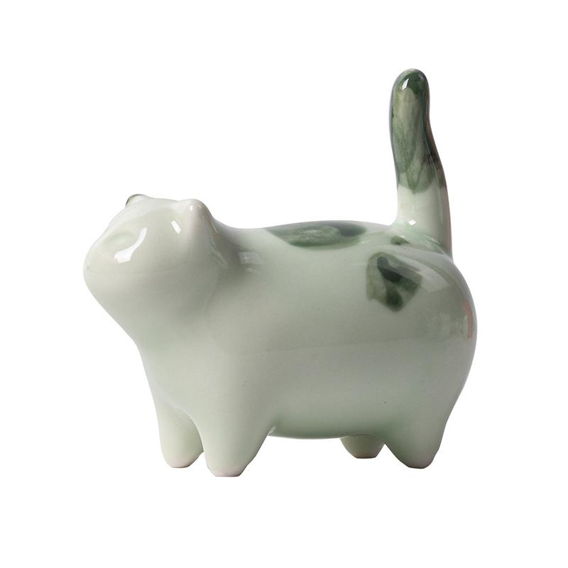 Creative Cute Cat Ornaments Ceramic Animal Crafts Home Living Room Tea Room Desktop Set Decoration Furnishings Home Decor
