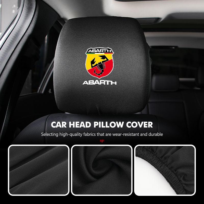 Autositz Kopfstütze Nackenkissen Staubdichte Schutzhülle Für Abarth FIAT 500 Ducato Stilo Palio UNO Astra Bravo Tipo