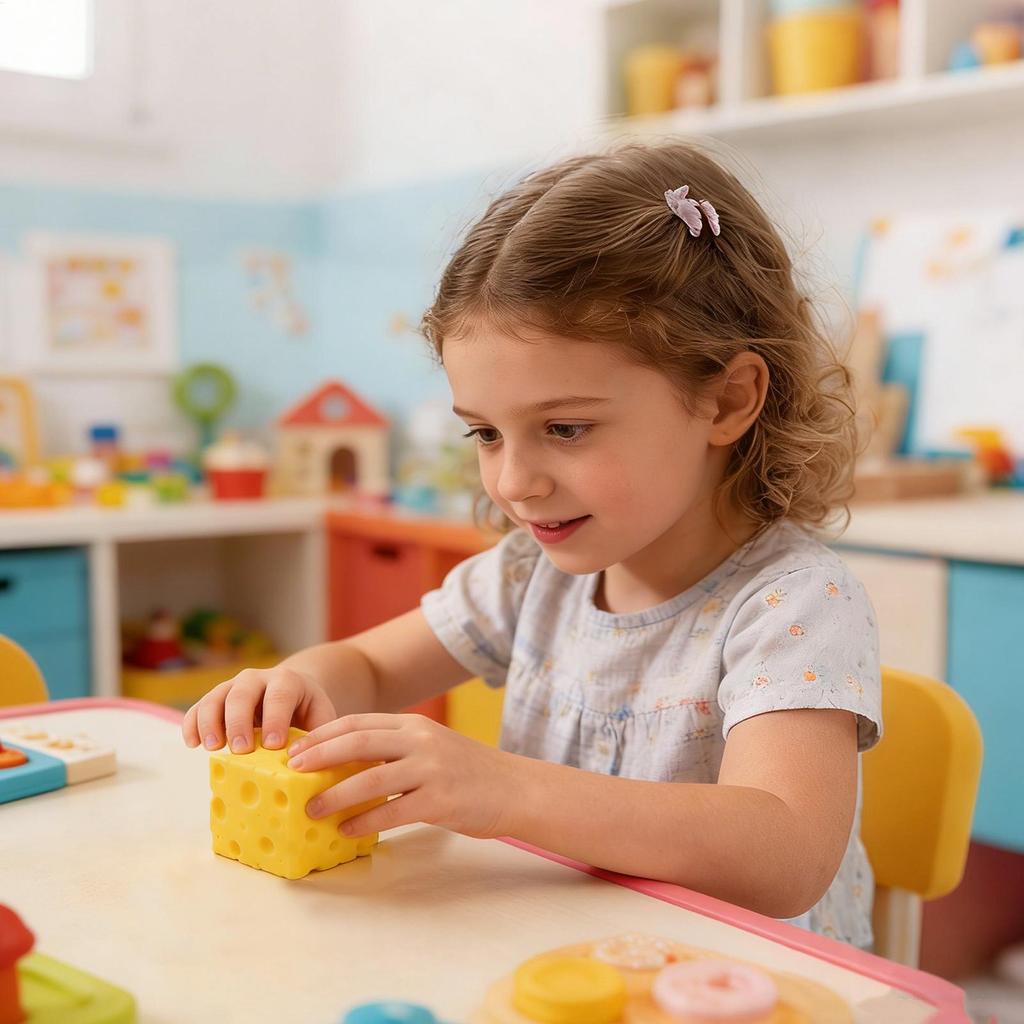 Cheese Block Sensory Toy Soft Novelty Cheese Block Stress Reliever Square Cheese Kneading Music Decompressions Toy
