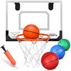 Indoor Basketballkorb für Kinder, zum Überhängen der Tür, Inklusive 3 Basketbällen, Training, Mini Basketball, Basketballkorb, Schlagfest