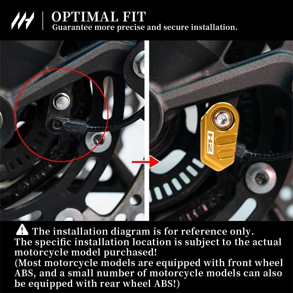 MotHeart Motorcycle ABS Sensor Guard Compatible with Ninja H2R 2016-2025