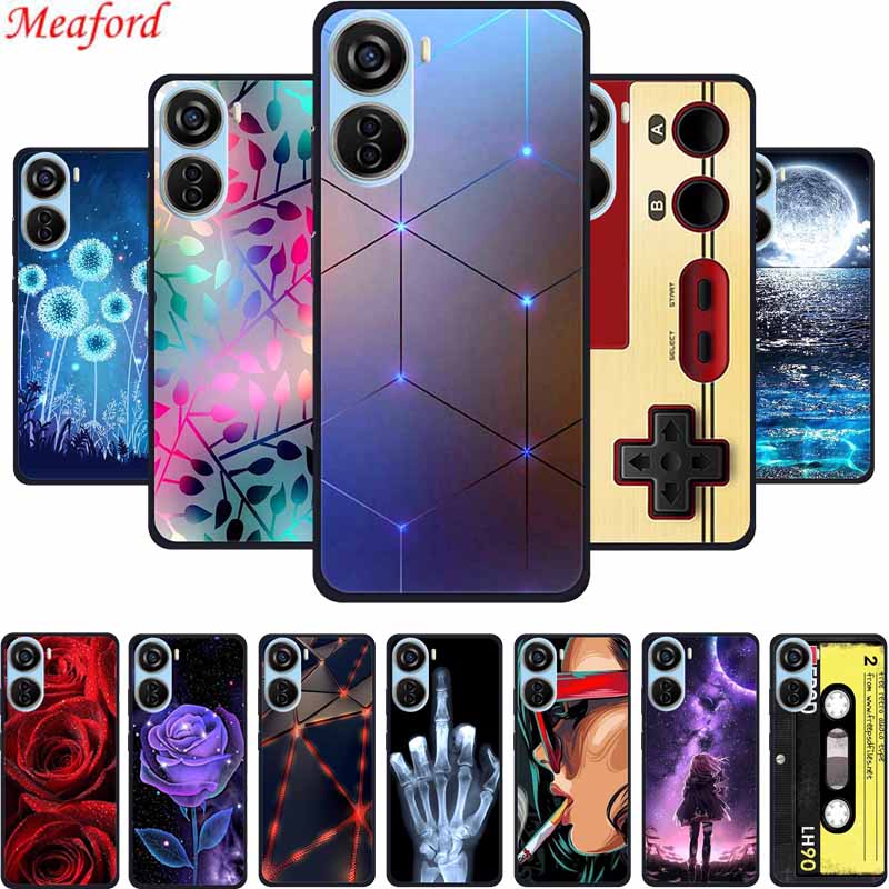 For ZTE Axon 40 LITE Case Popular Picture Black Silicone Soft Back Cover Case For ZTE Axon 40 Lite Case 40Lite Phone Cover Coque