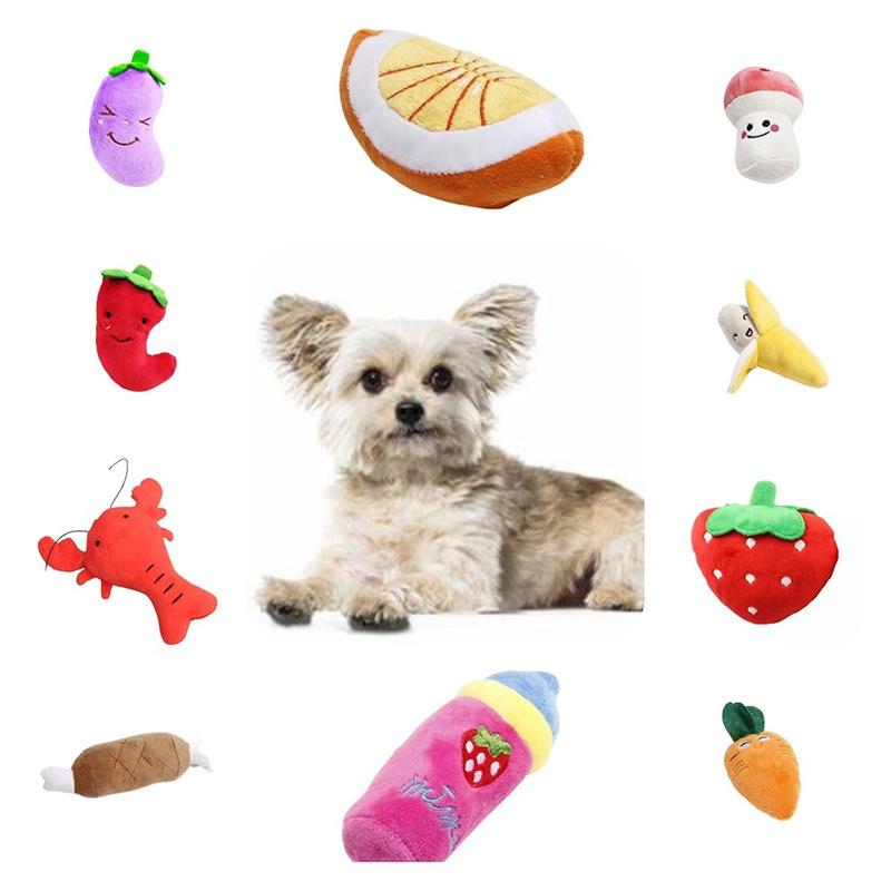 Fun And Adorable Pet Plush Toy Banana Chicken Leg Combo Pack