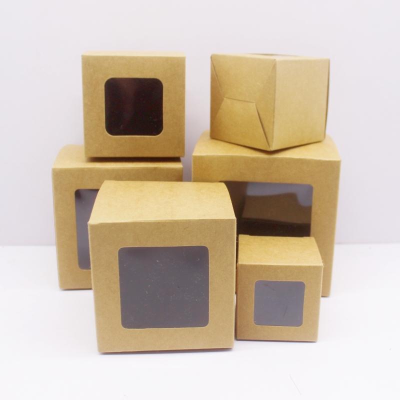 10 Pcs 5/6/7/8/9 Cm In Size, Black/white/kraft Paper/marble Grain Gift Box, Wedding Candy Box