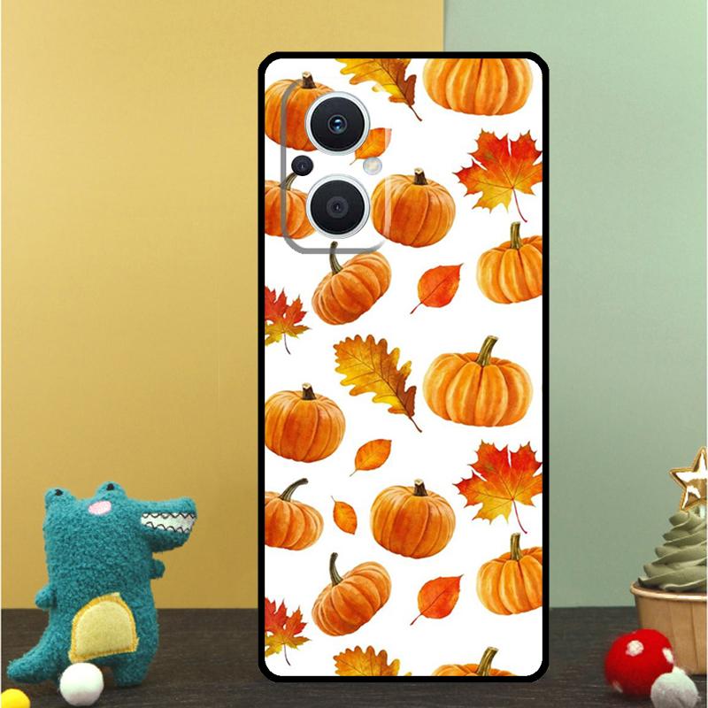 Autumn Leaves Fall Pumpkin Case For OPPO Reno 15 13 10 11 14 Pro 12 F 13F 14F 15F 7 8 Lite OPPO Find X9 X8 X5 Pro Cover