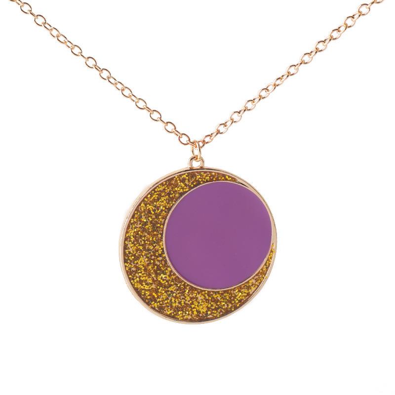 Owl & Crescent Moon Amity Necklace - Anime-Inspired Pendant розовый