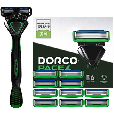 Dorco Face 6 Razor + 11 Extra Blades, 1 Set ,Korean Razor Blade