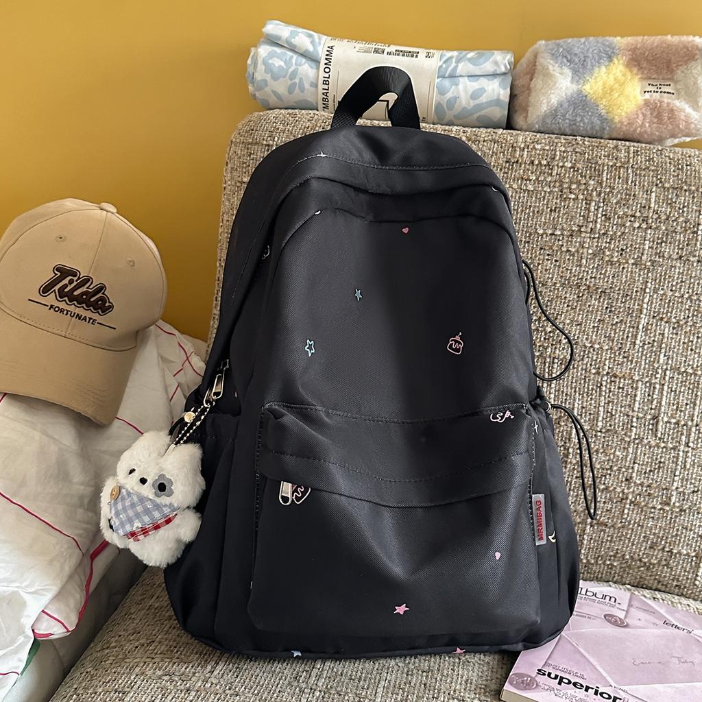 Schoolbag Mint Green Refreshing Colorful Starry Soft Sister Small Backpack Student Party Holiday Girlfriend Outing Sweet Cute Backpack