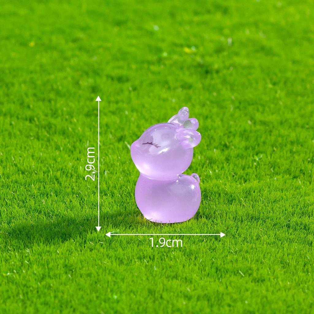 Entzückende im Dunkeln leuchtende Harz-Hirsch-Miniatur für DIY-Gartendekoration und Basteln