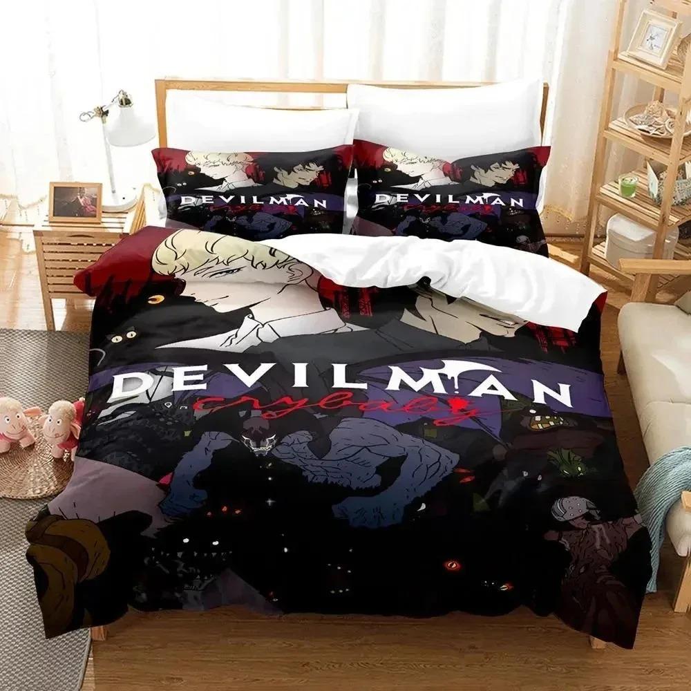 Anime Devilman Crybaby Sängkläder Kollektion Påslakan Säng Kollektion Påslakan Örngott Täcke King Queen Storlek Pojkar Vuxna Sängkläder Kollektion