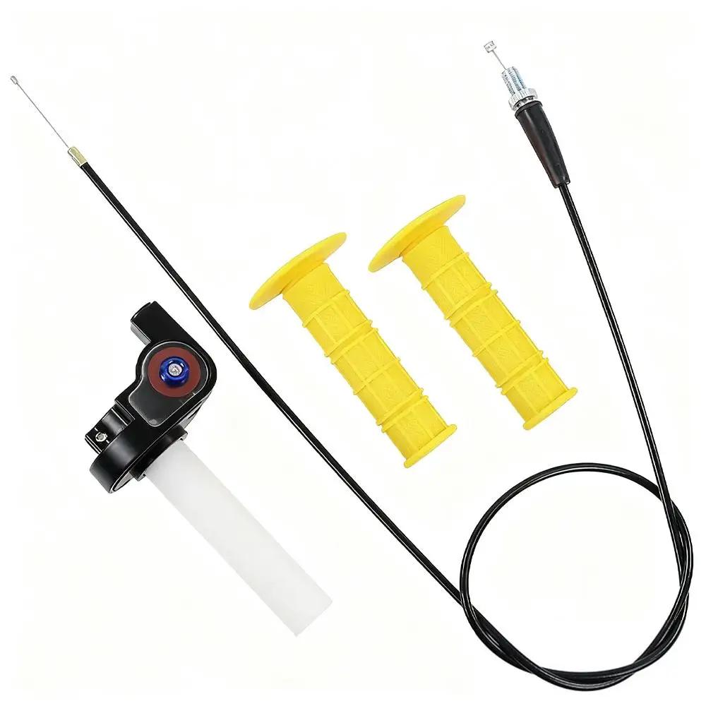 

Twist Cable Stainless Steel Silicone For 110cc-250cc Off-Road Motorcycle Bike ATV Hand Grips Quick Twist Gas Throt O6R7