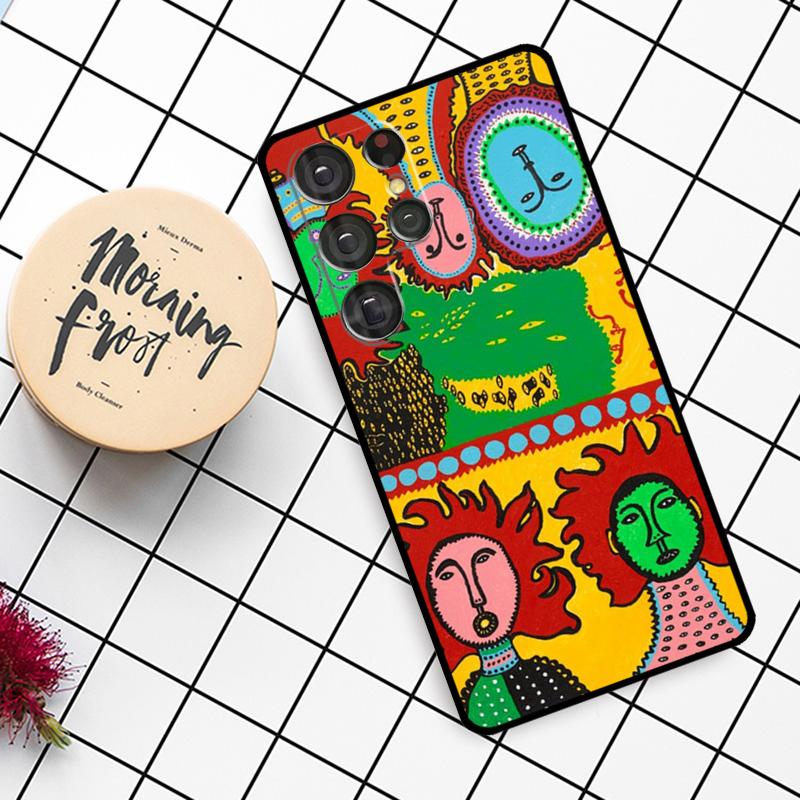 KUSAMA Art Case For Samsung Galaxy S25 Ultra S20 S21 S22 S23 S24 Ultra S9 S10 Plus S25 FE Phone Cover