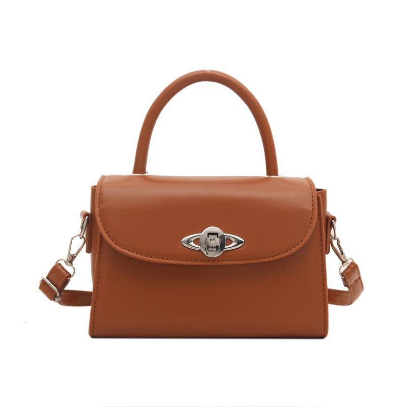 This Year's Popular Solid Color Large Capacity Spring and Summer 225 Casual New Retro Portable Shoulder Crossbody Small Square Bag Women