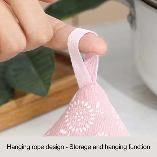 1Pc Triangle Pot Hat Non-Slip Stove Handle Mitt for Cast Iron Skillet Hanging Iron Pot Casserole Handle Protector Household Cooking Supplies