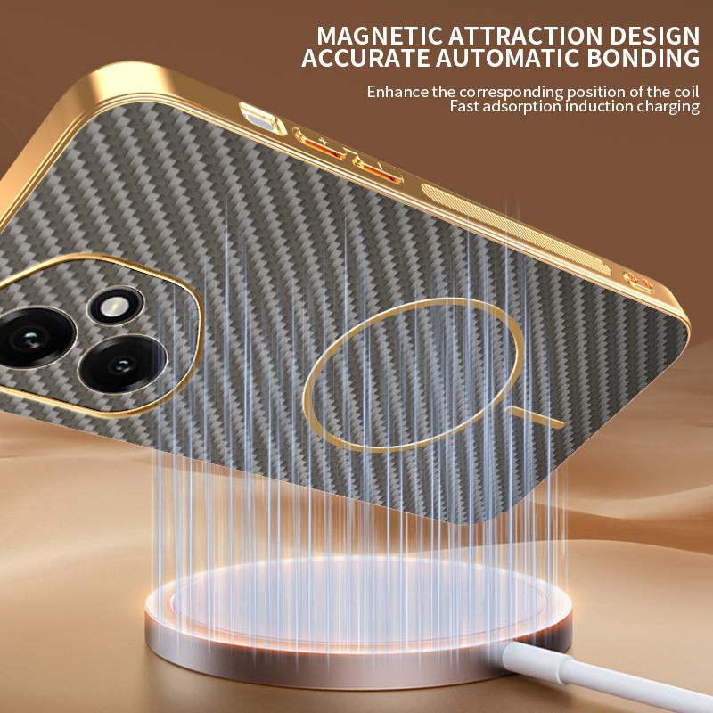 Case For Honor 400 Pro Lite New Electroplating Kevlar Magnetic Matte Cover For Honor 400 Pro 5G Anti-drop Bumper Funda