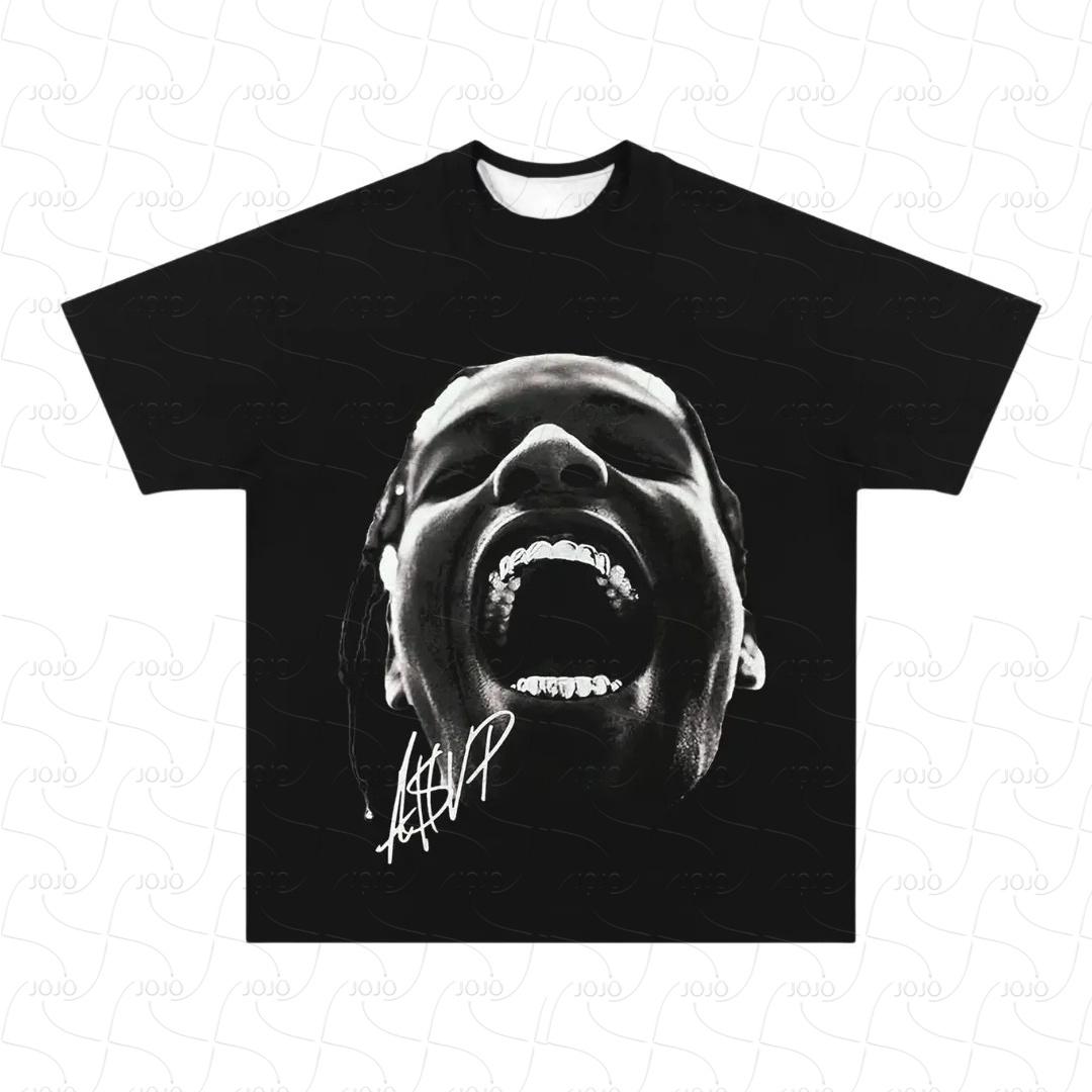 

Репер ASAP Rocky Ретро Графічна Футболка Чоловічий Хіп-Хоп Одяг Футболки Y2k Унісекс Мода Оверсайз Гето Гангстерський Топ 4XL