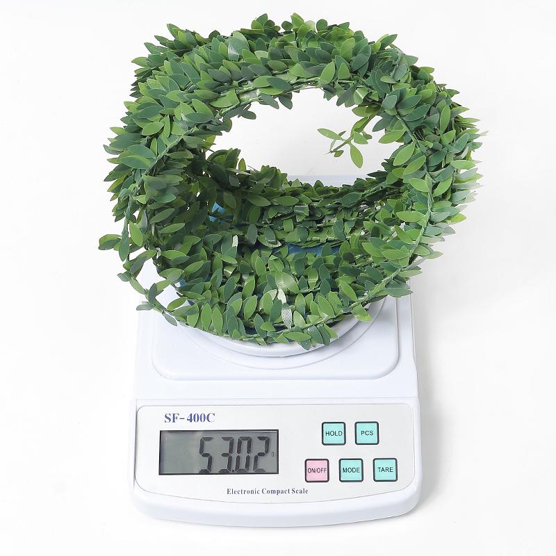 Järntrådsranka Pannband med Gröna Blad - DIY Krans & Juldekoration
