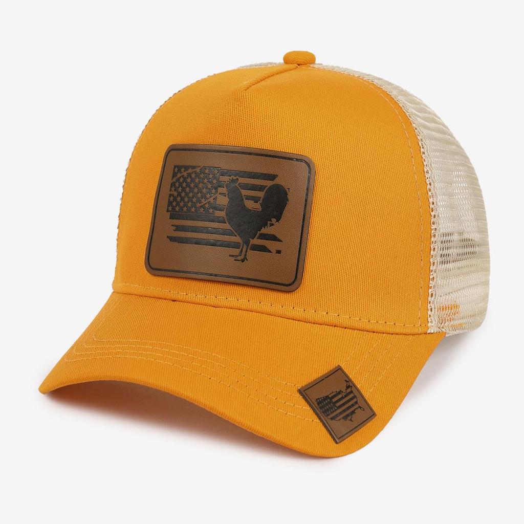 Trendy Animal Embroidery Leather-Label Baseball Cap: European & American Korean-Style Duckbill Design