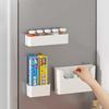 Kitchen Cabinet Door Cling Film Storage Rack, Storage Box, Wall Mounted Cabinet Door Inner Refrigerator Shelf Side Storage