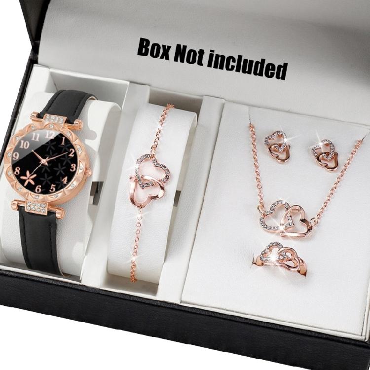 Jewelry and Butterfly Watch Set Trendy Alloy Jewelry Elegant Alloy Accessories Alloy Texture Perfect for Women Fashion